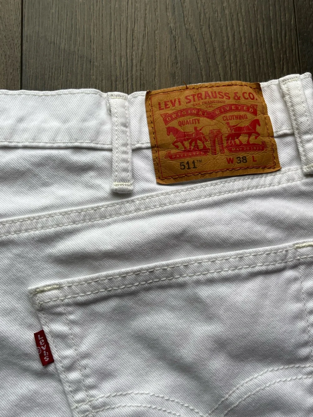 Levi’s White Denim Shorts